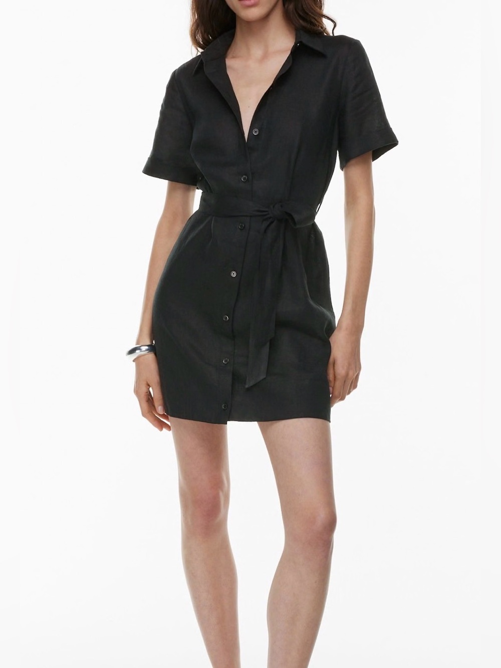 Aritzia Wilfred Eleta Linen Mini Dress